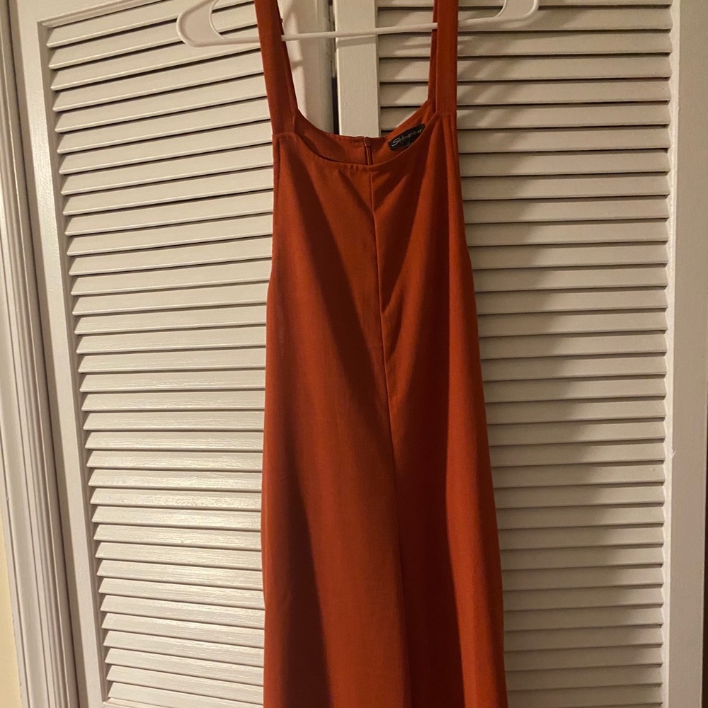 Shinestar Orange wide leg cropped jumpsuit size M
